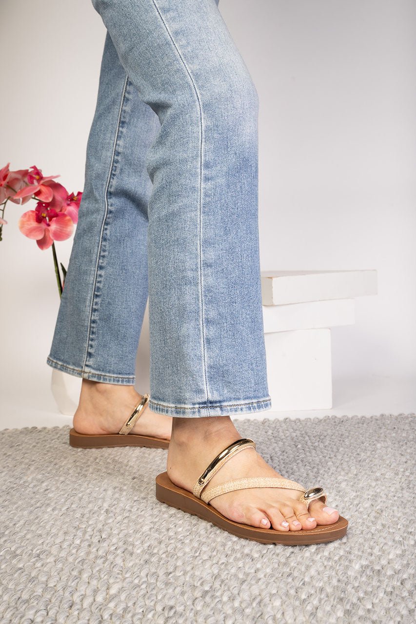 Hit The Strip Raffia Sandal by Corkys - Simply Polished Boutique