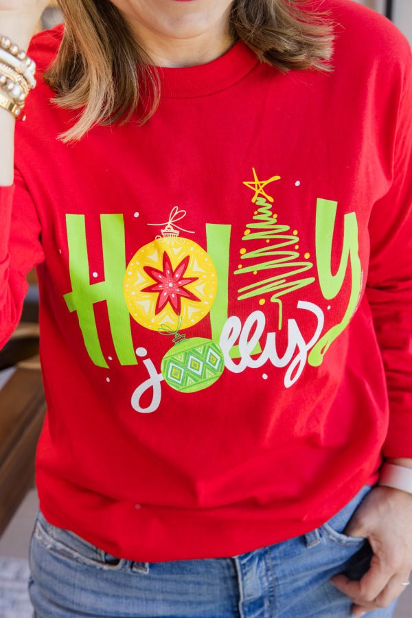 Holly Jolly Long Sleeve - Simply Polished Boutique