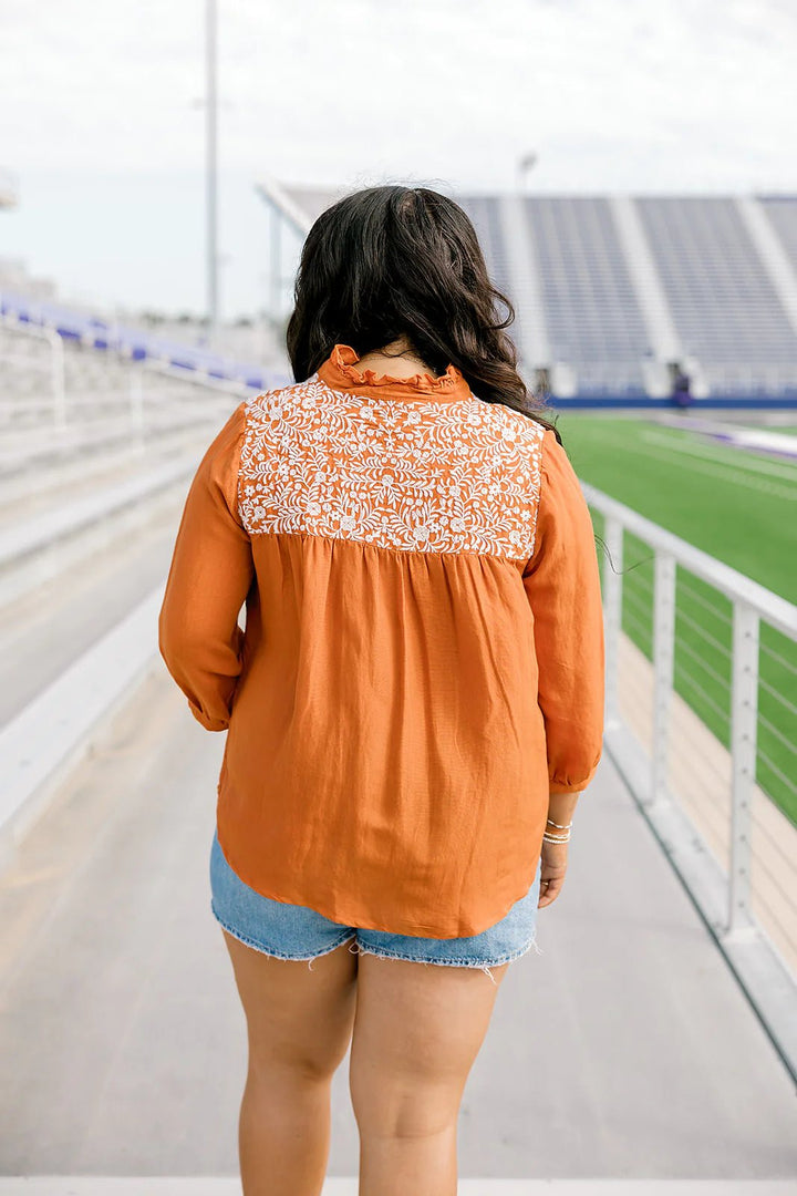 Jane Top - Burnt Orange - Simply Polished Boutique