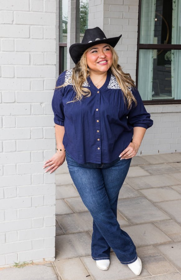 Jane Top - Navy - Simply Polished Boutique