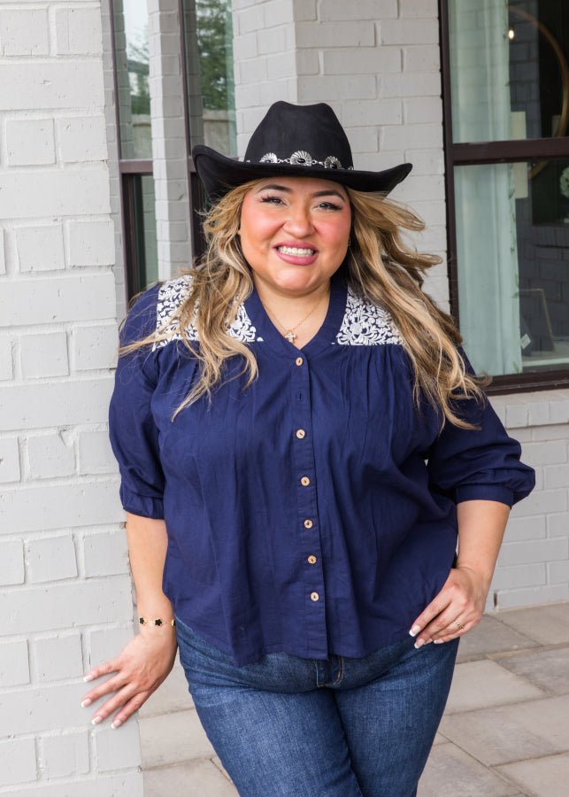 Jane Top - Navy - Simply Polished Boutique