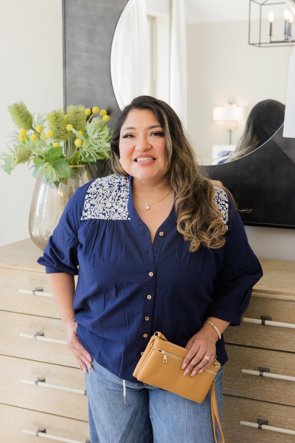 Jane Top - Navy - Simply Polished Boutique