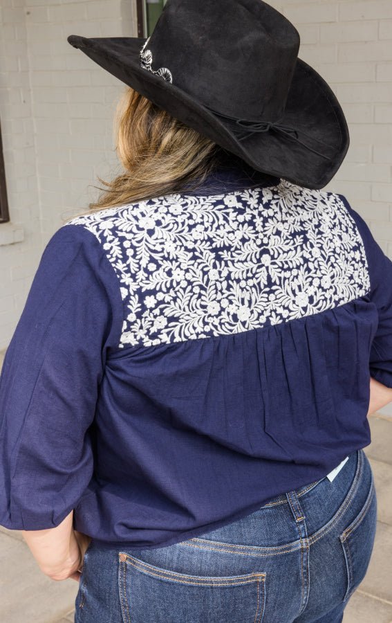 Jane Top - Navy - Simply Polished Boutique