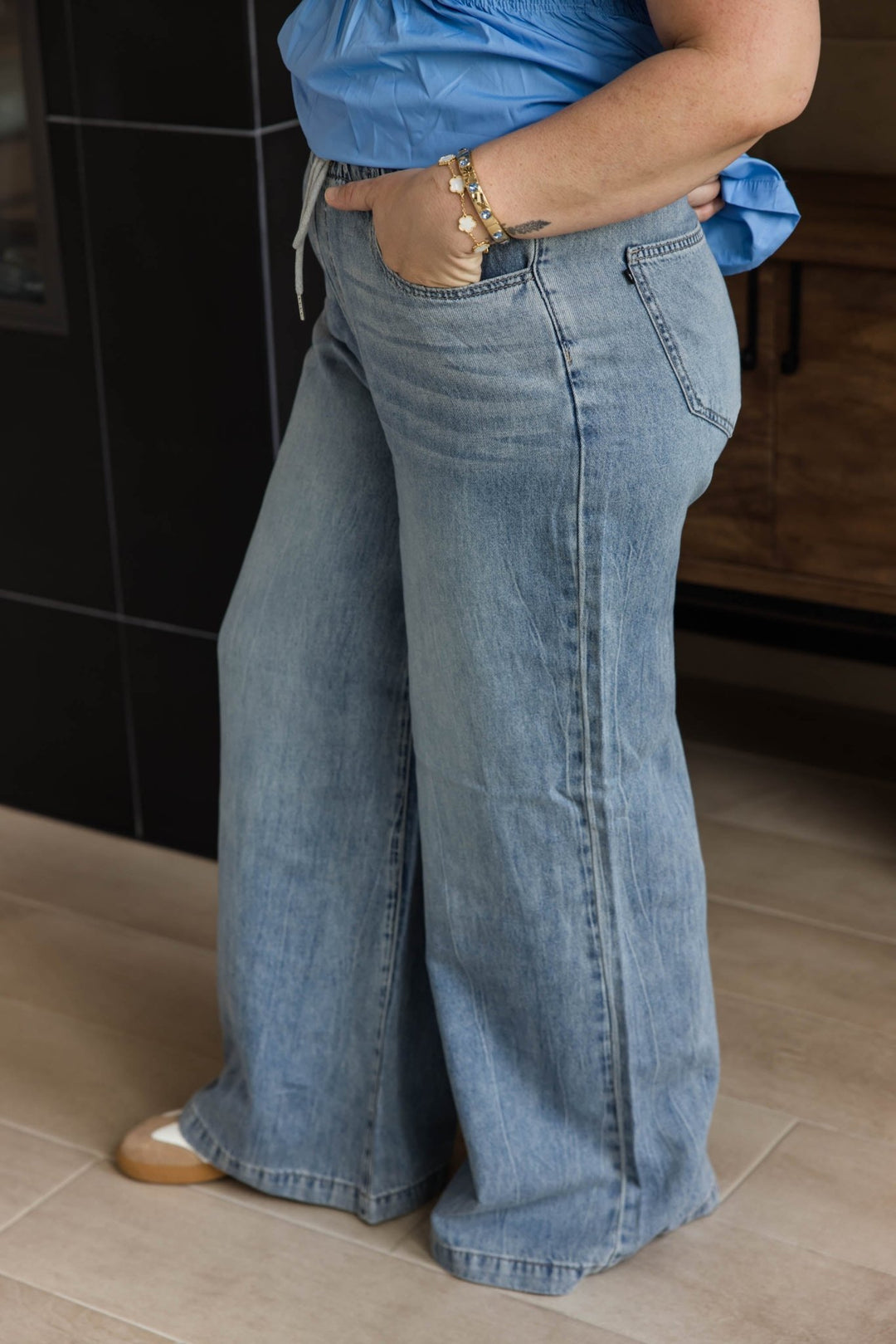 Judy Blue Featherweight Palazzo Pants - Simply Polished Boutique