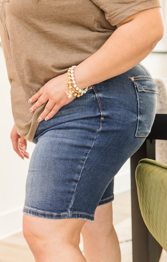 Judy Blue HW Bermuda Shorts - Simply Polished Boutique