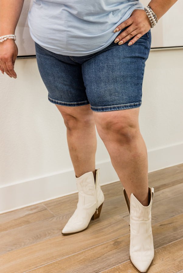Judy Blue HW Bermuda Shorts - Simply Polished Boutique