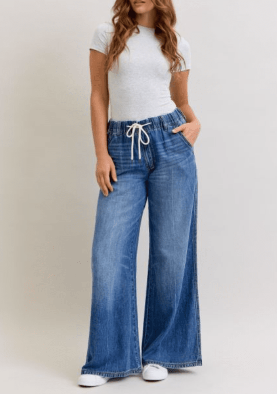 Judy Blue HW Palazzo Featherweight Jeans - Simply Polished Boutique