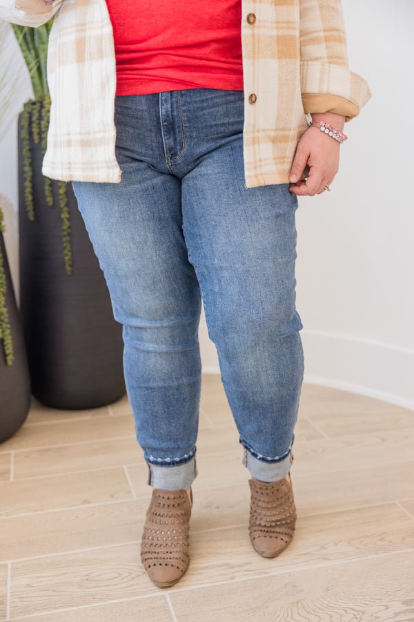 Judy Blue MR Vintage Wash Boyfriend - Simply Polished Boutique