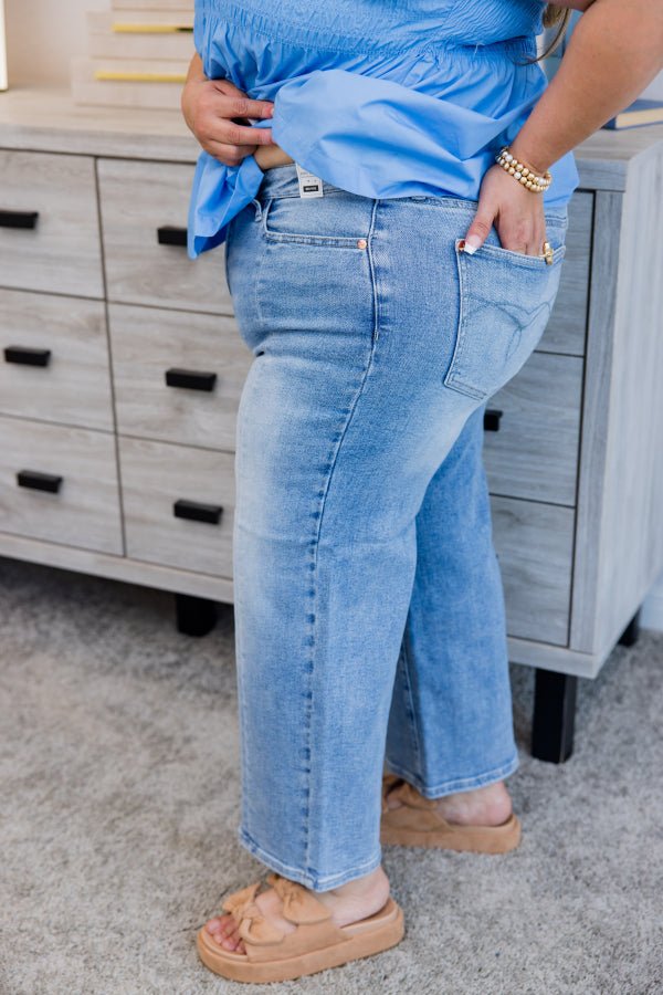 Judy Blue Vintage Wide Crop Denim - Simply Polished Boutique