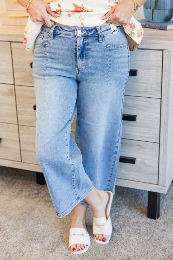 Judy Blue Vintage Wide Crop Denim - Simply Polished Boutique