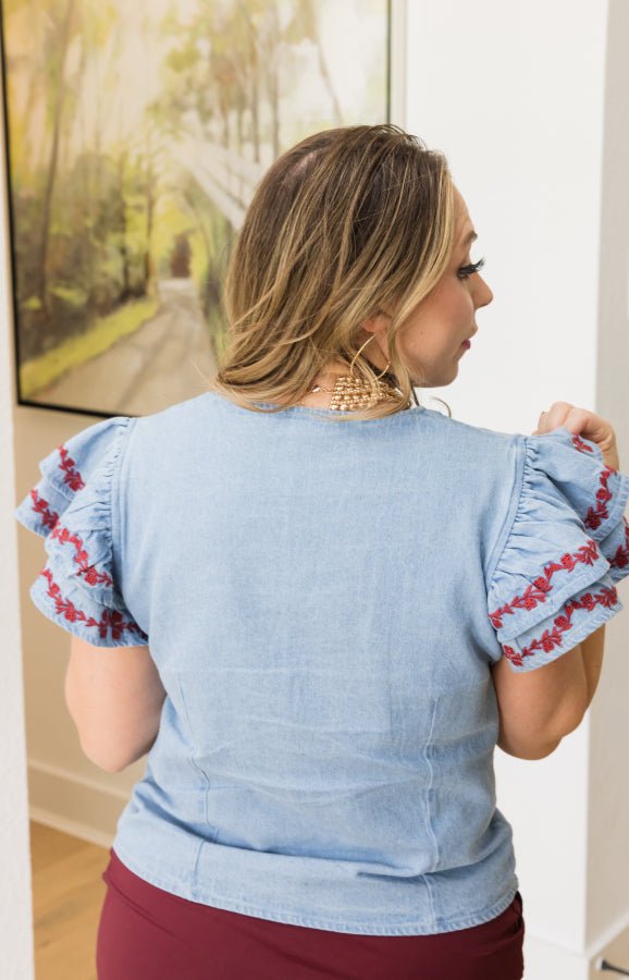 Karly Top - Maroon - Simply Polished Boutique