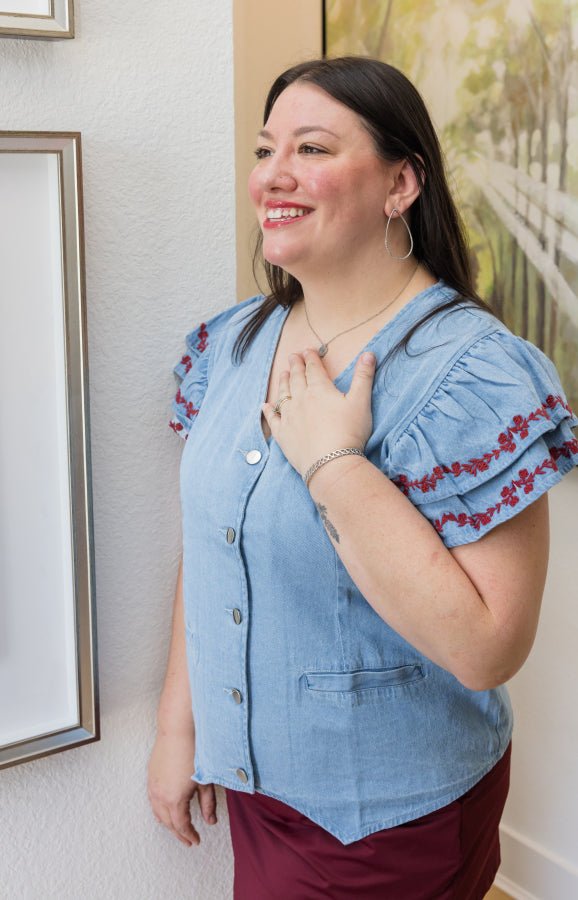 Karly Top - Maroon - Simply Polished Boutique