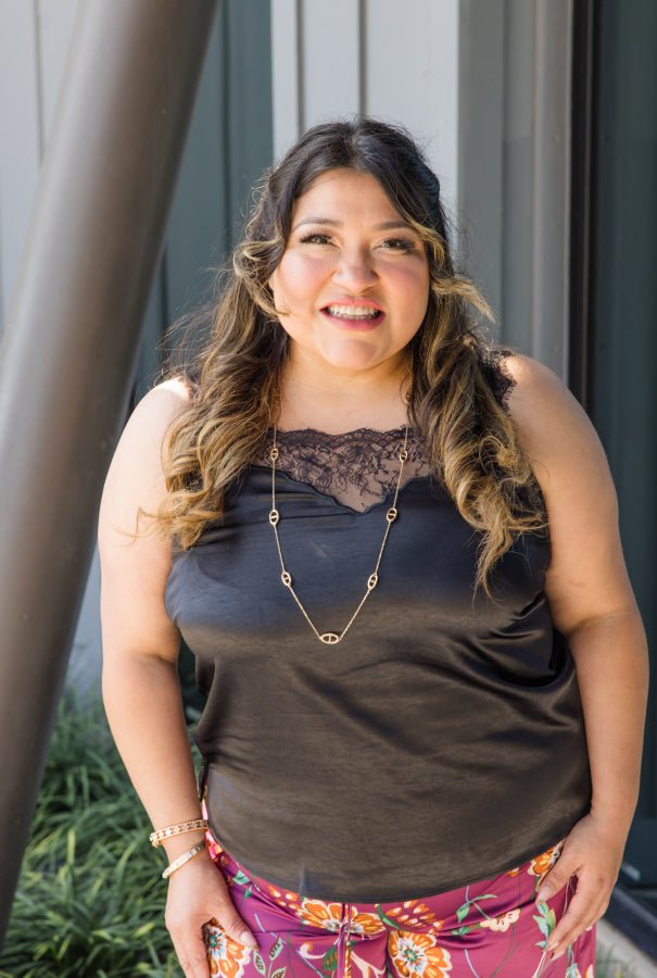 Laced Luxe Satin Cami - Simply Polished Boutique