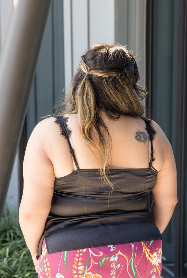 Laced Luxe Satin Cami - Simply Polished Boutique