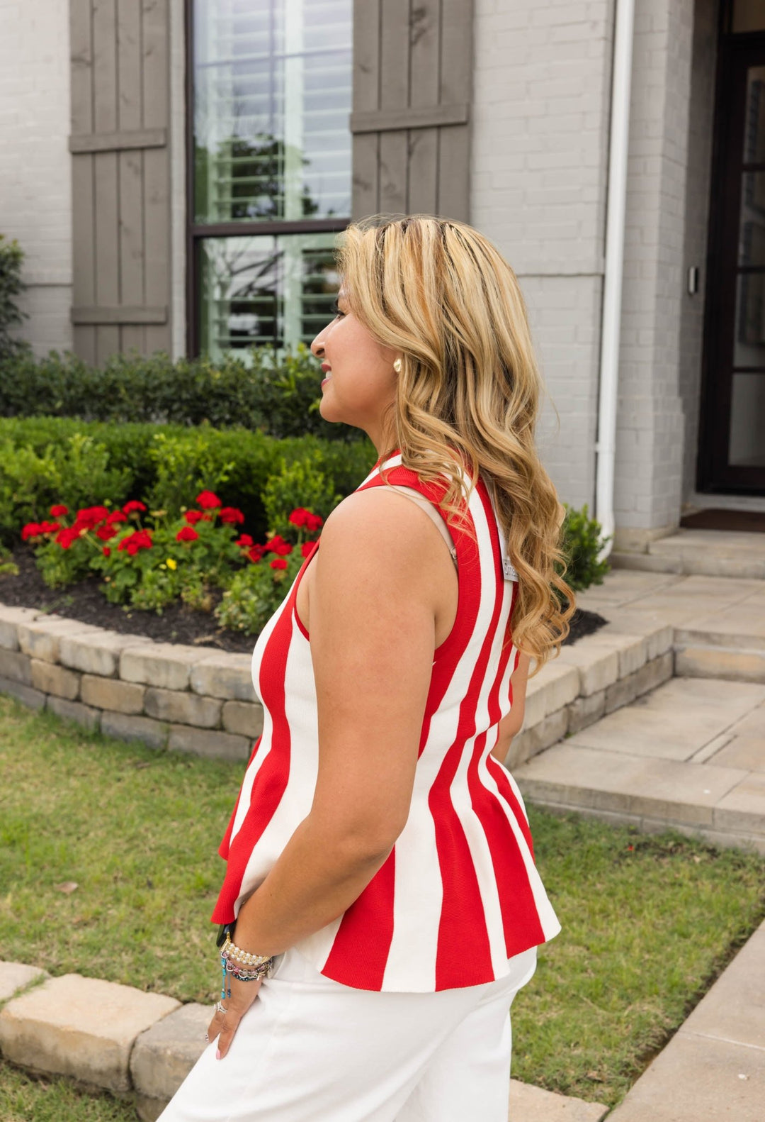 Liberty Stripe Peplum Top - Simply Polished Boutique