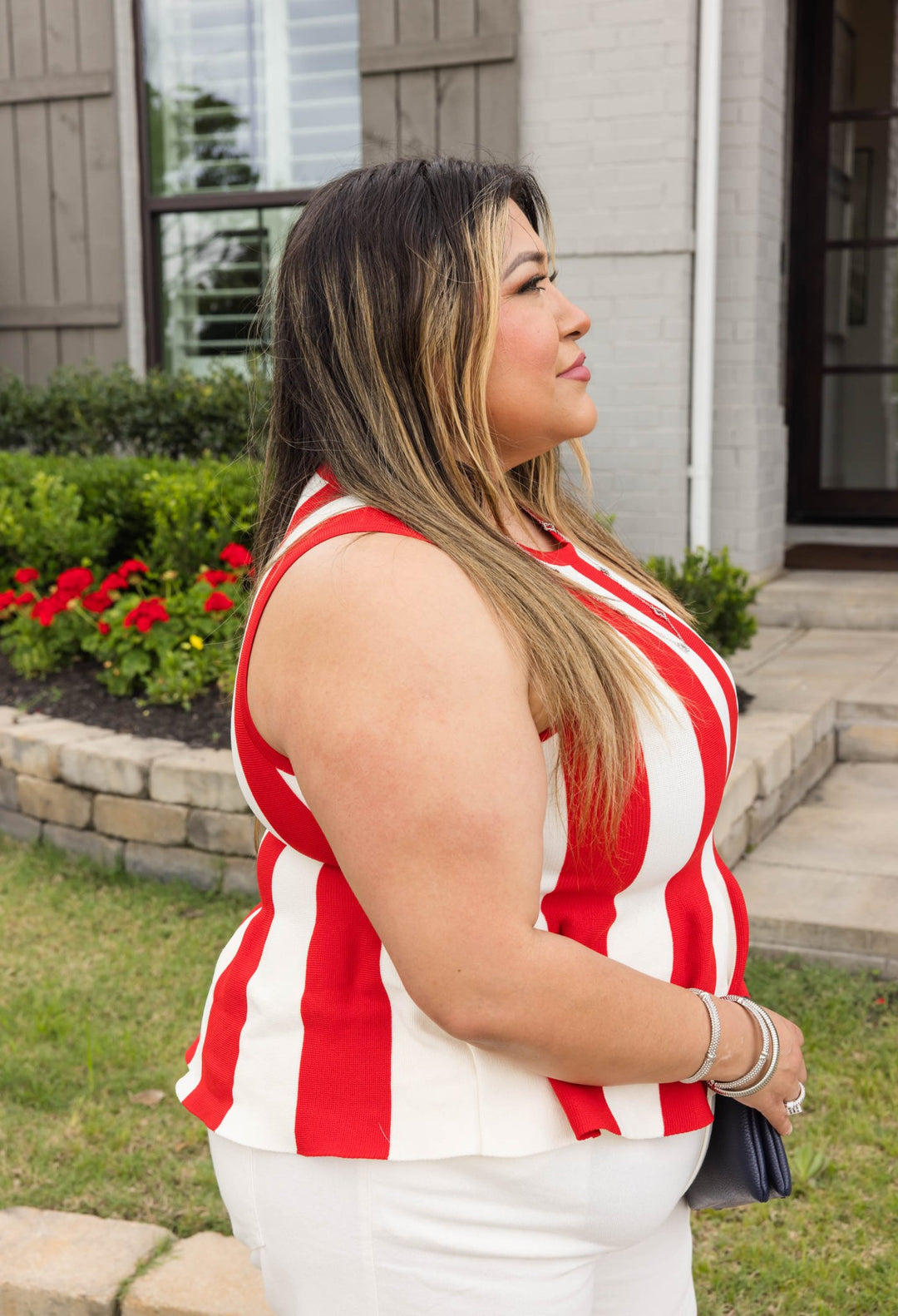 Liberty Stripe Peplum Top - Simply Polished Boutique