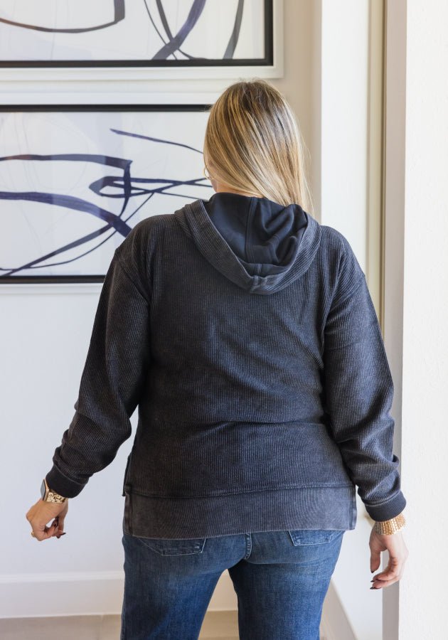 Luxury Corded Crew Hoodie - Simply Polished Boutique