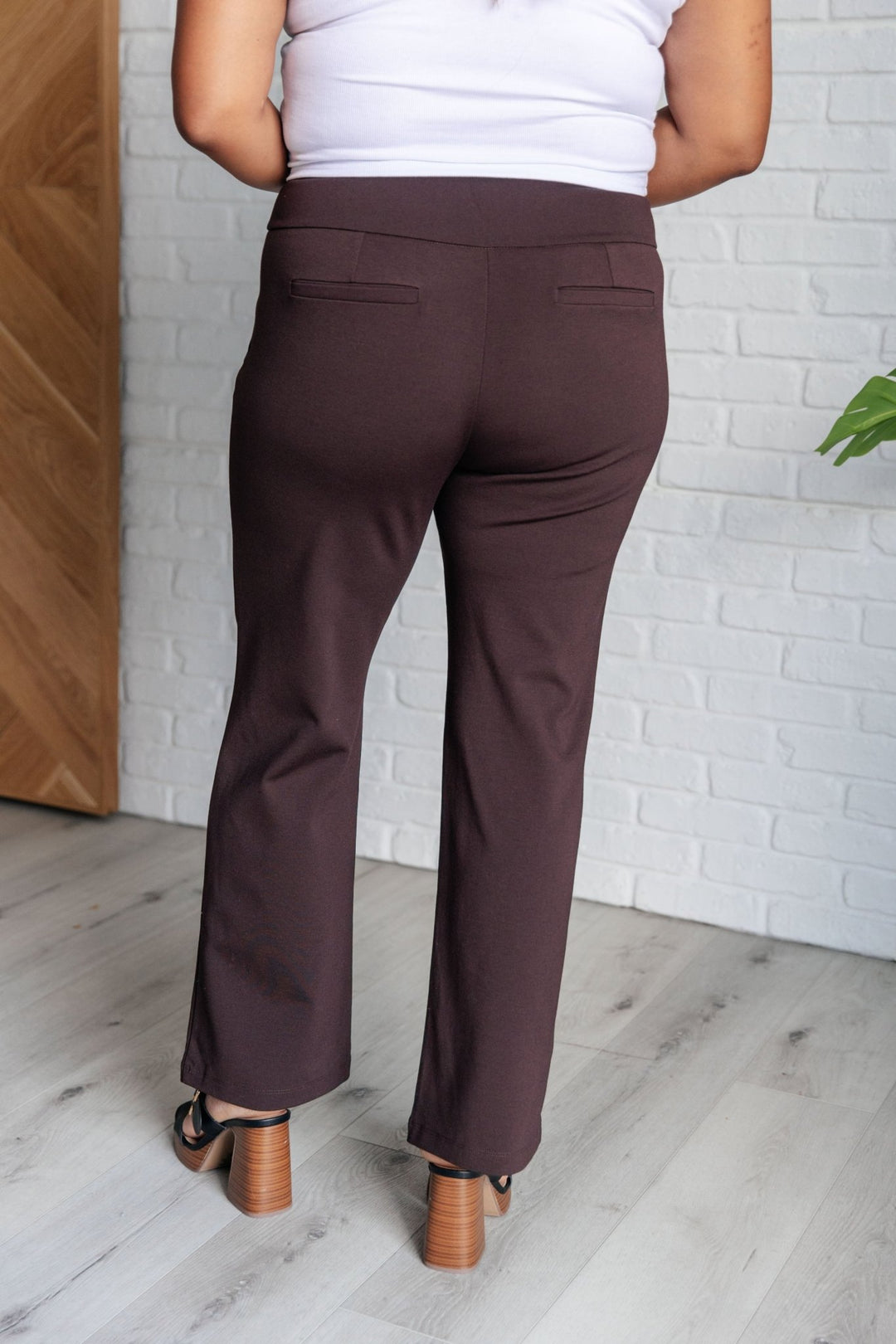 Magic Straight Pants in Chocolate - Simply Polished Boutique