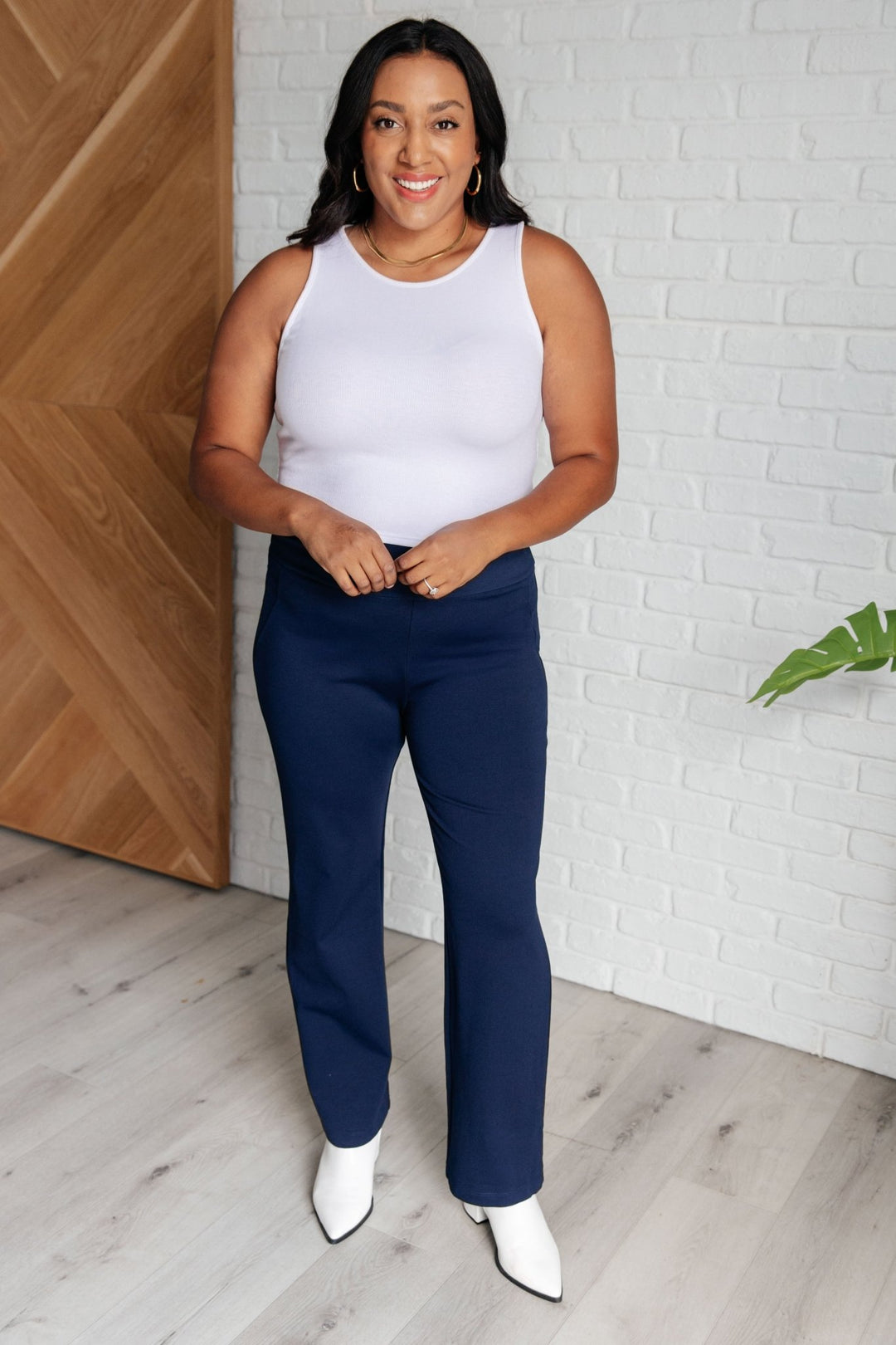 Magic Straight Pants in Navy - Simply Polished Boutique