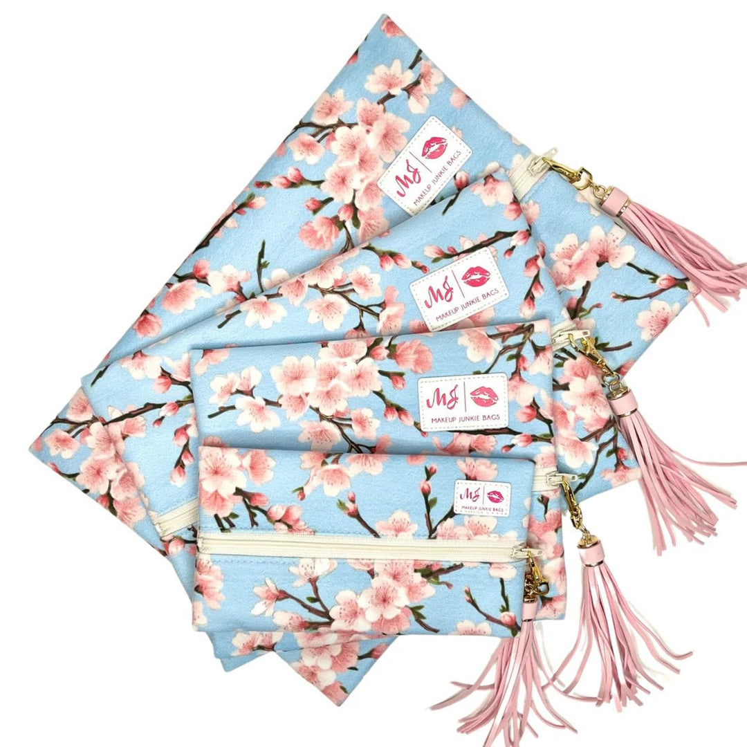 Makeup Junkie Bags - Cherry Blossom RTS - Simply Polished Boutique