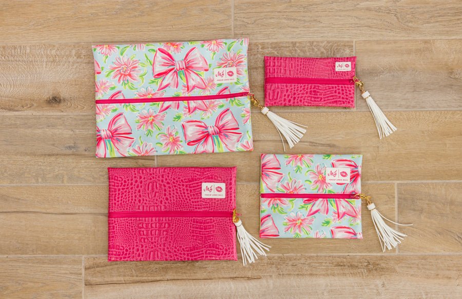 Makeup Junkie Bags - Sweetheart Bow (RTS) - Simply Polished Boutique