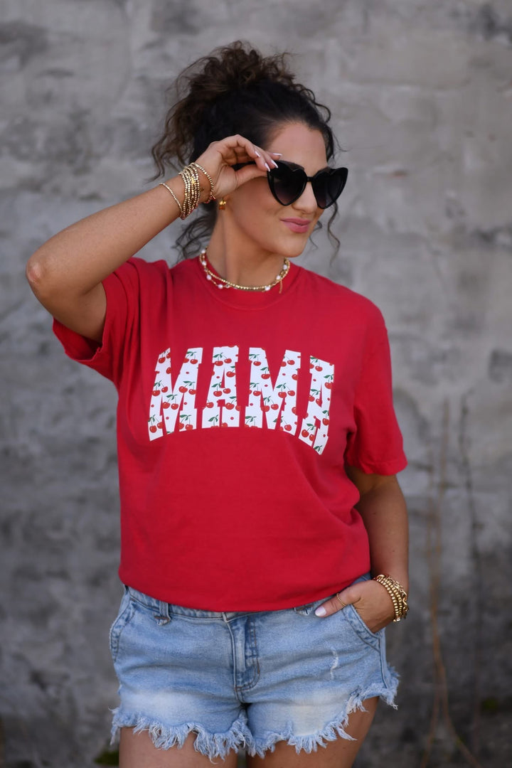 Mama Cherry Arch Tee - Simply Polished Boutique