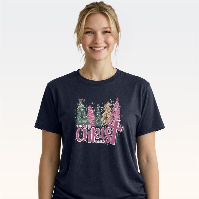 Merry CHRISTmas Trees Tee - Simply Polished Boutique