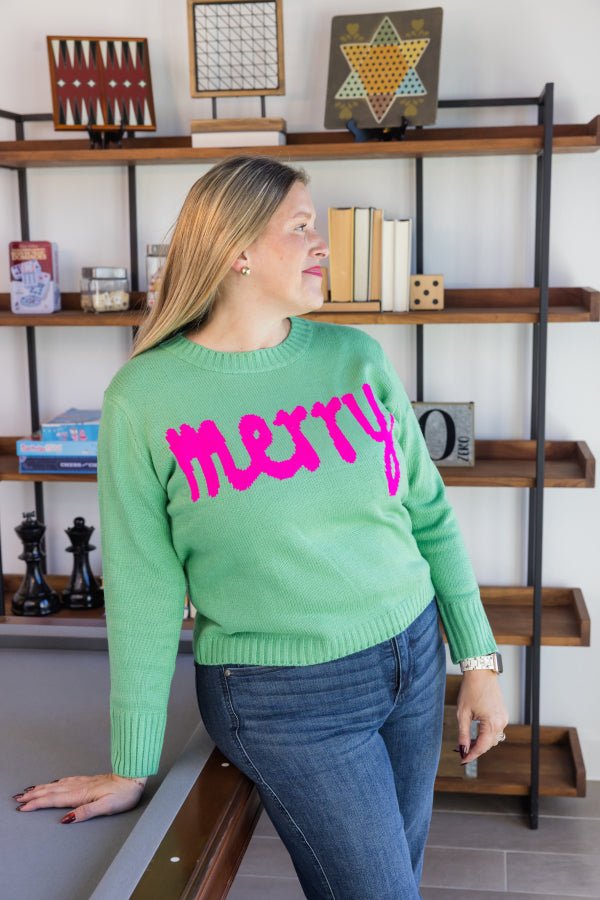 Merry Minted Sweater - Simply Polished Boutique