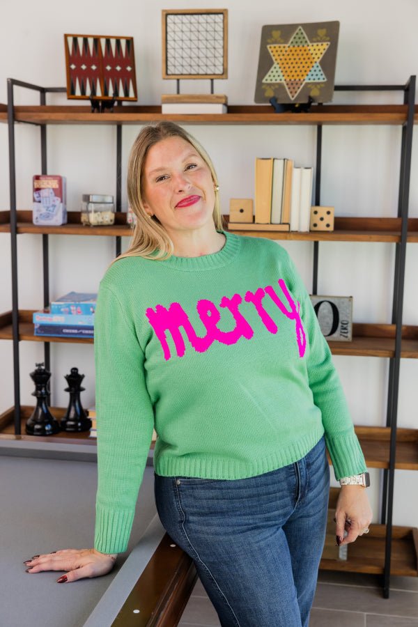 Merry Minted Sweater - Simply Polished Boutique