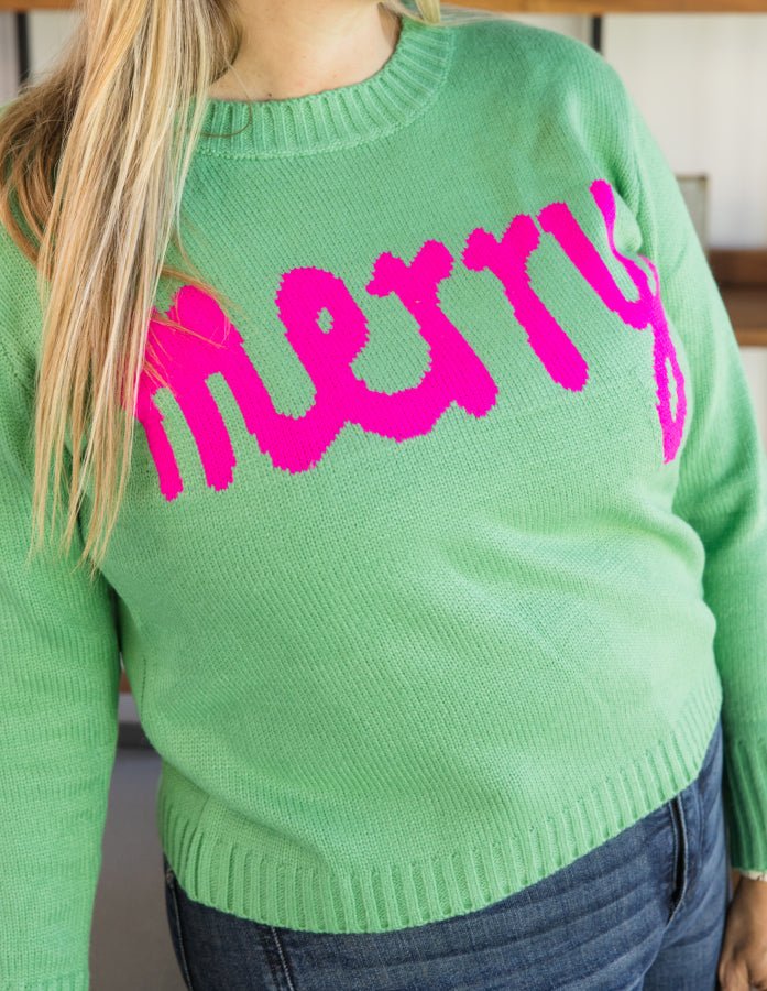 Merry Minted Sweater - Simply Polished Boutique