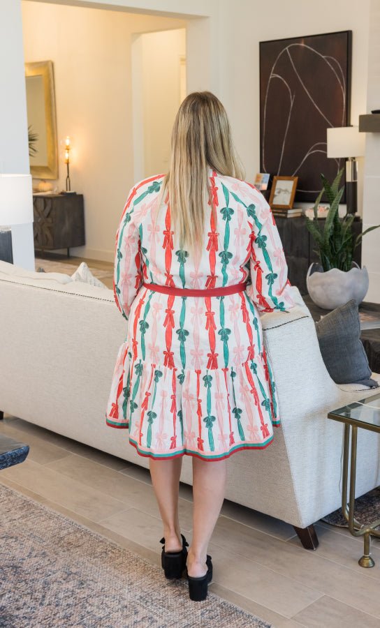 Mistletoe Magic Bow Dress - Simply Polished Boutique