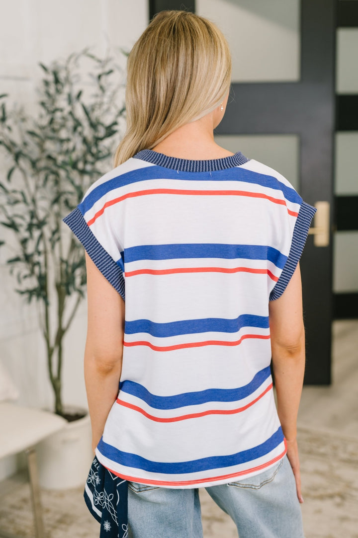 National Beauty Sleeveless Striped Top - Simply Polished Boutique