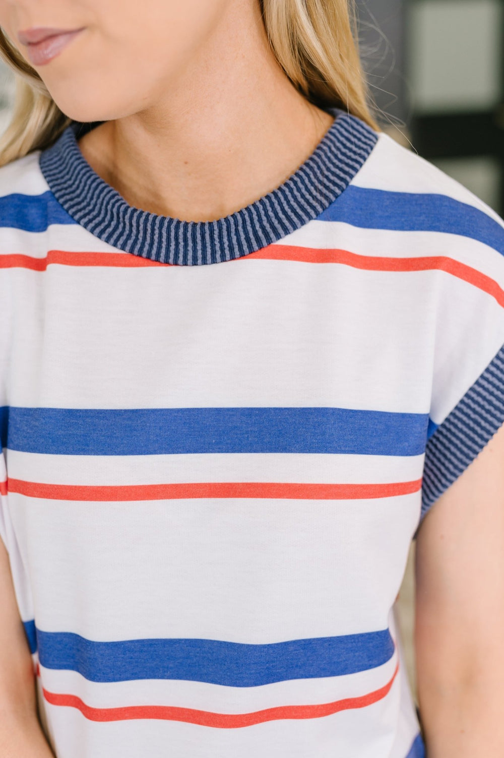 National Beauty Sleeveless Striped Top - Simply Polished Boutique