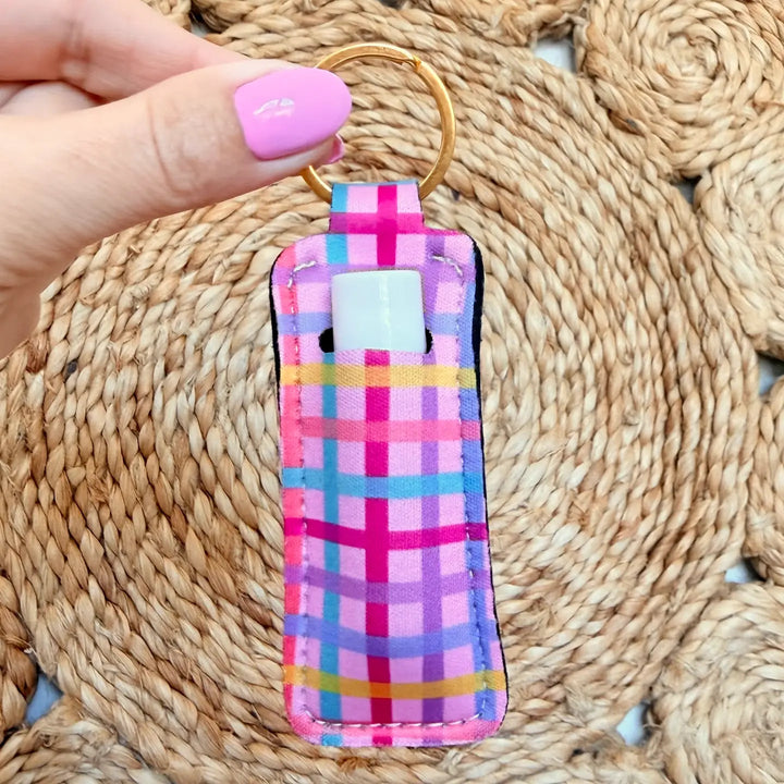Neoprene Lip Balm Keychain - Simply Polished Boutique