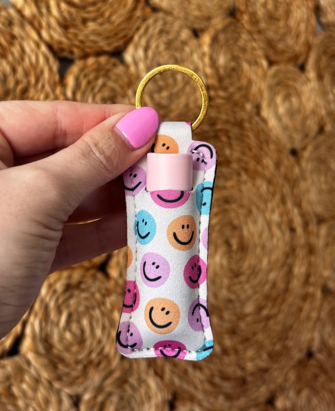 Neoprene Lip Balm Keychain - Simply Polished Boutique