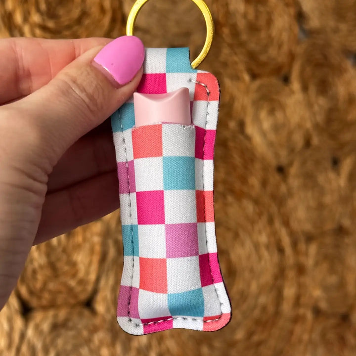 Neoprene Lip Balm Keychain - Simply Polished Boutique