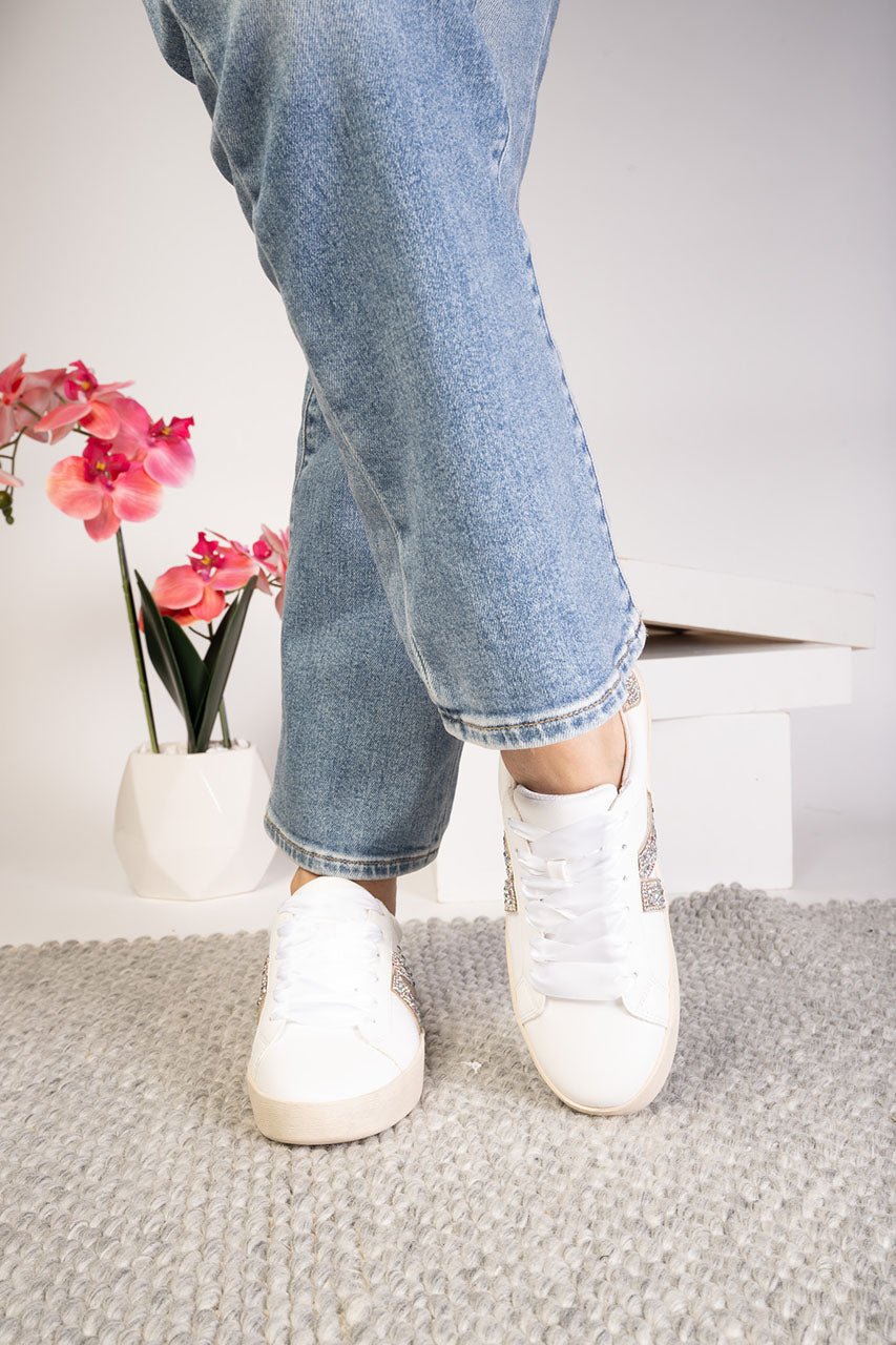 No Chaser White With Rhinestones by Corkys - Simply Polished Boutique