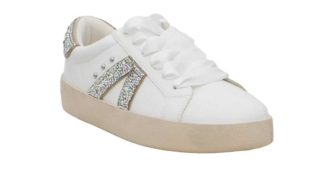 No Chaser White With Rhinestones by Corkys - Simply Polished Boutique
