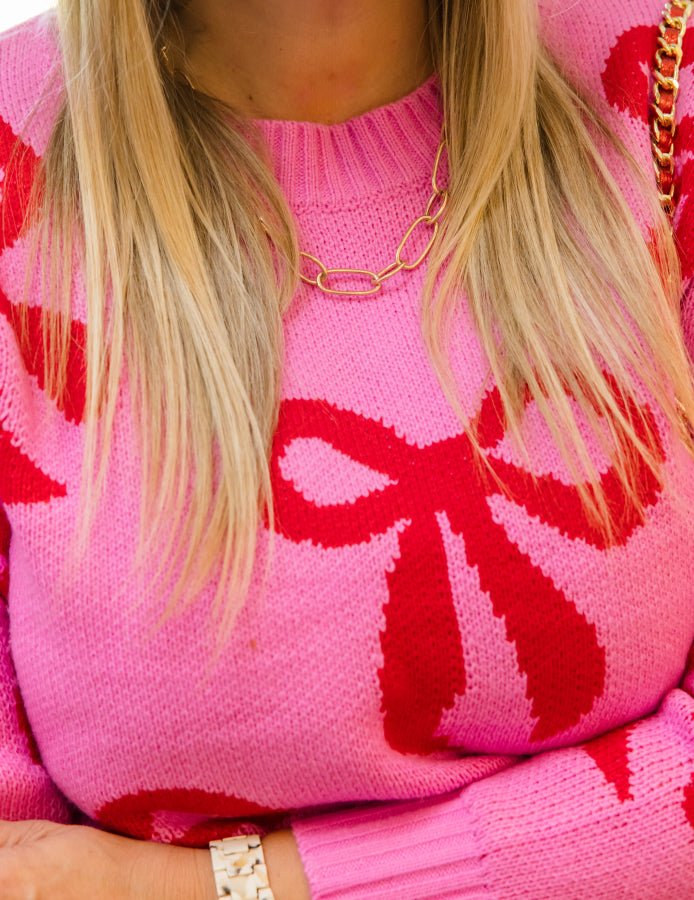 Oh My Bow Sweater - Simply Polished Boutique