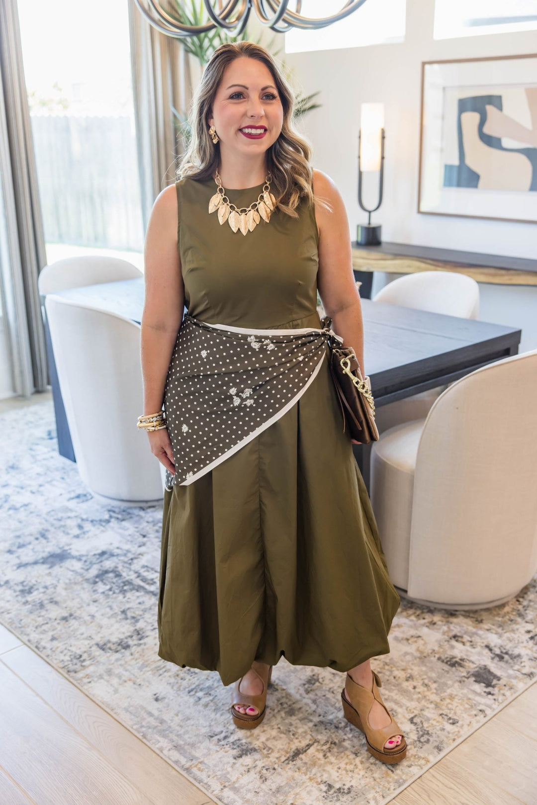 Olive After Hours Midi Dress - Simply Polished Boutique