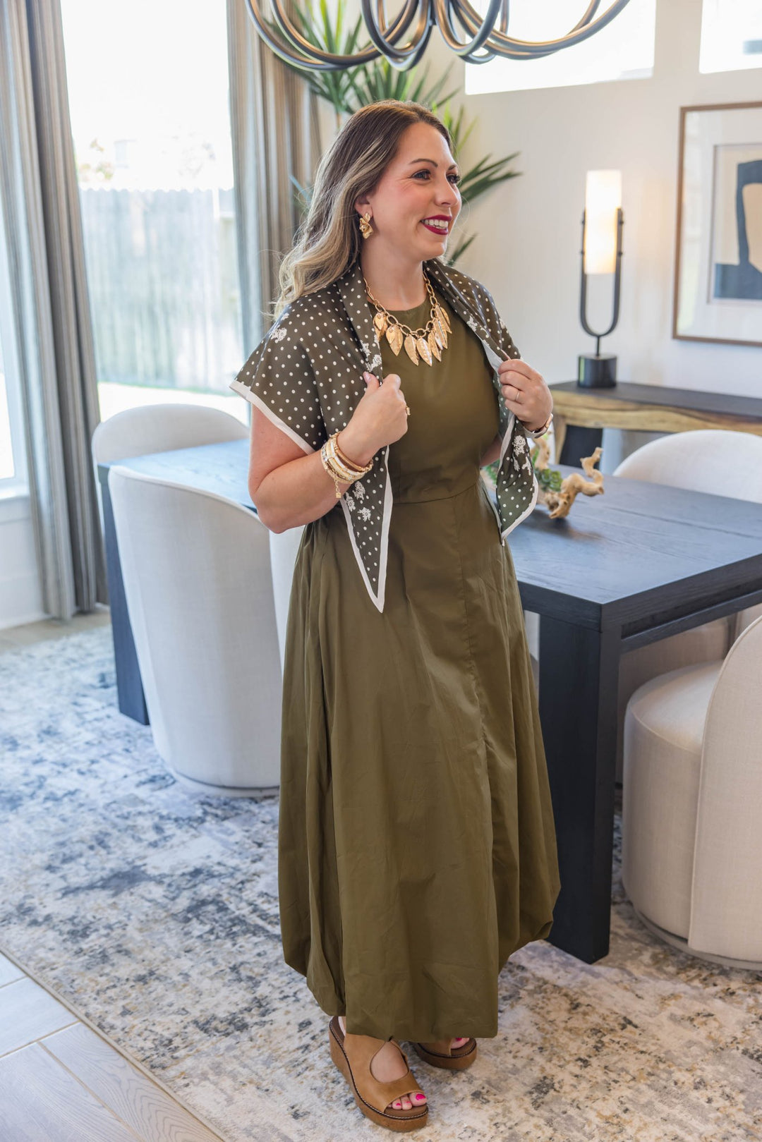 Olive After Hours Midi Dress - Simply Polished Boutique