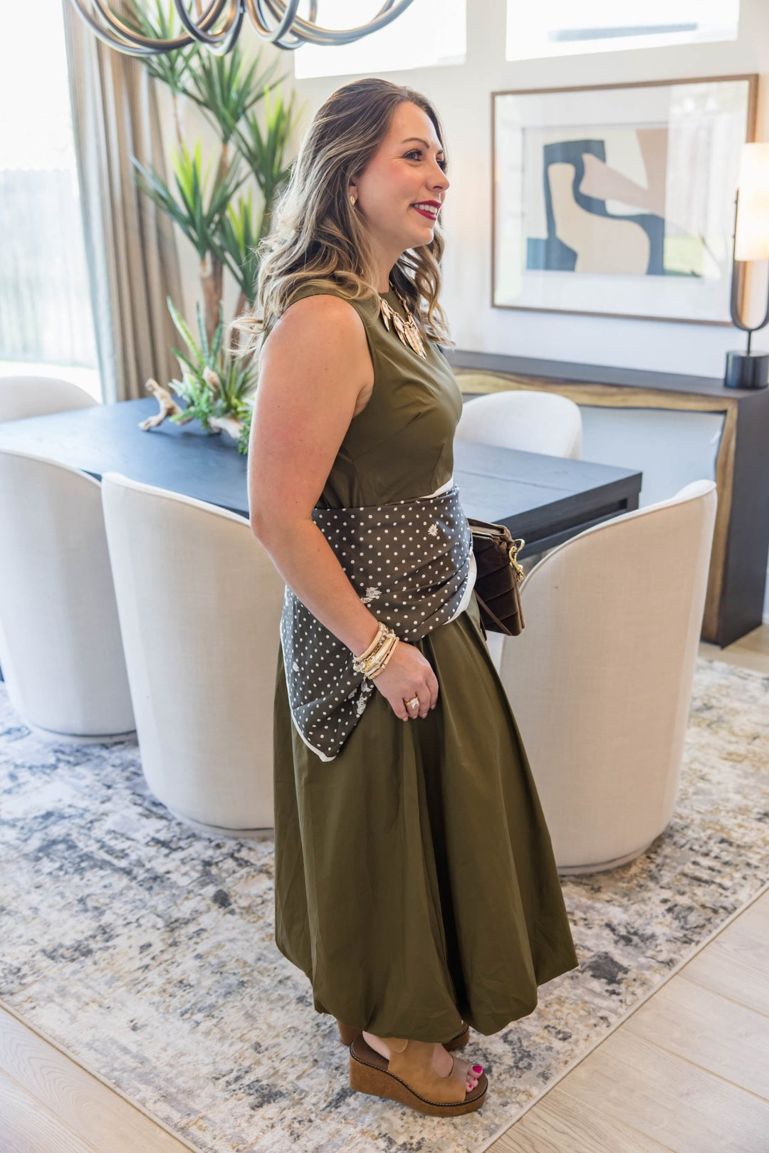 Olive After Hours Midi Dress - Simply Polished Boutique