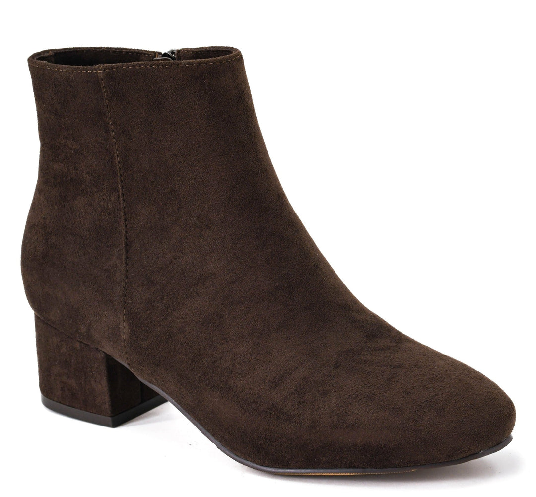 On The Down Low Chocolate Booties - Simply Polished Boutique