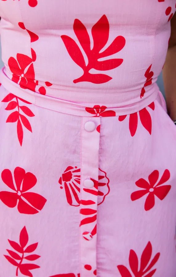 Pink Horizon Straight Skirt - Simply Polished Boutique