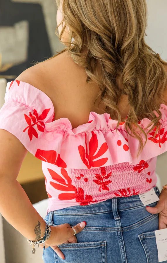 Pink Horizon Strapless Top - Simply Polished Boutique