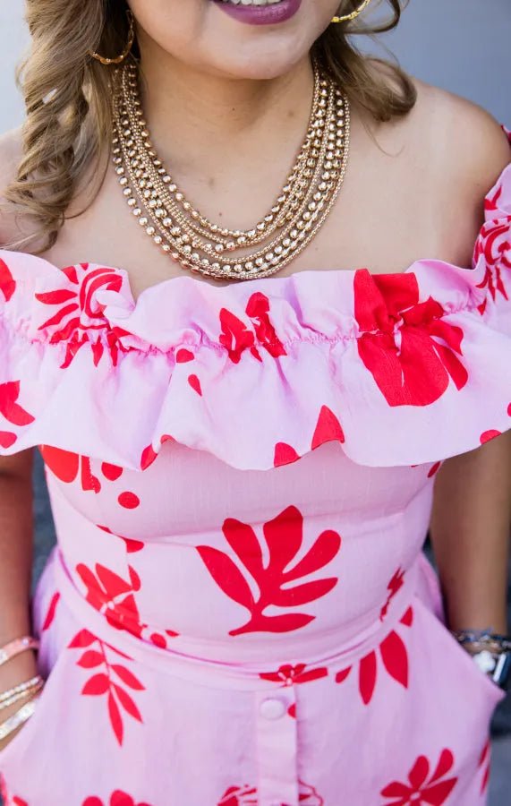 Pink Horizon Strapless Top - Simply Polished Boutique