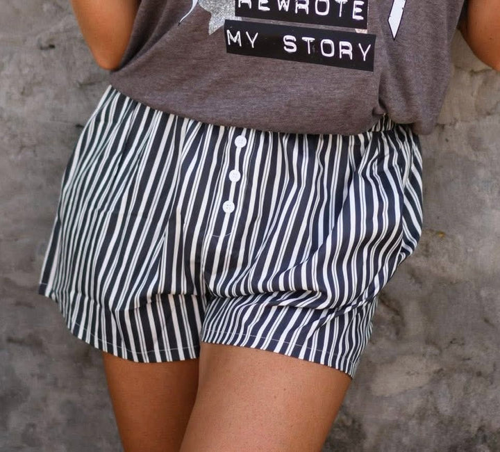 Pinstripe Shorts - Simply Polished Boutique