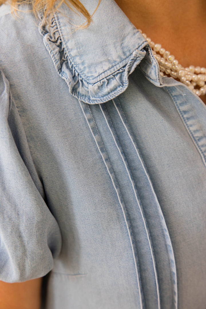 Pretty in Pintucks - Peplum Top - Simply Polished Boutique