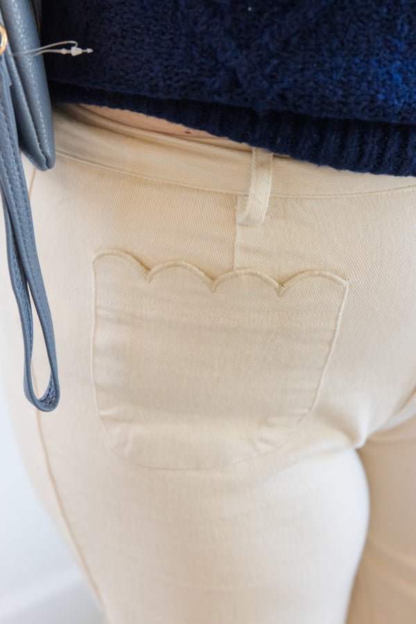 Polished Edge Scallop Pants - Simply Polished Boutique