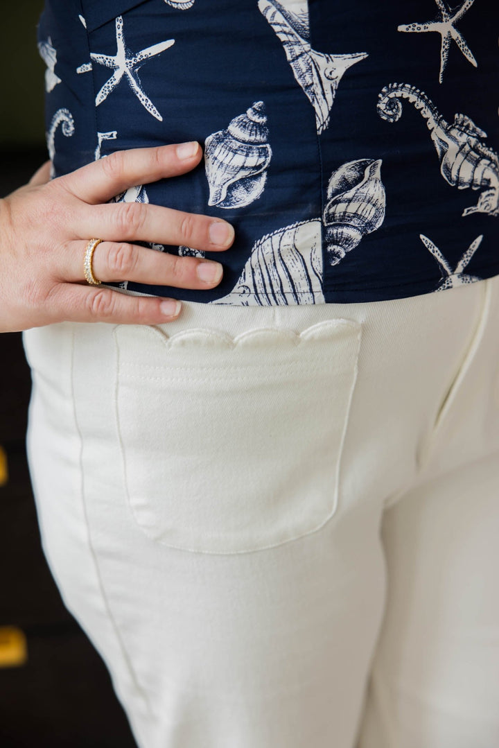Polished Edge Scallop Pants - Simply Polished Boutique